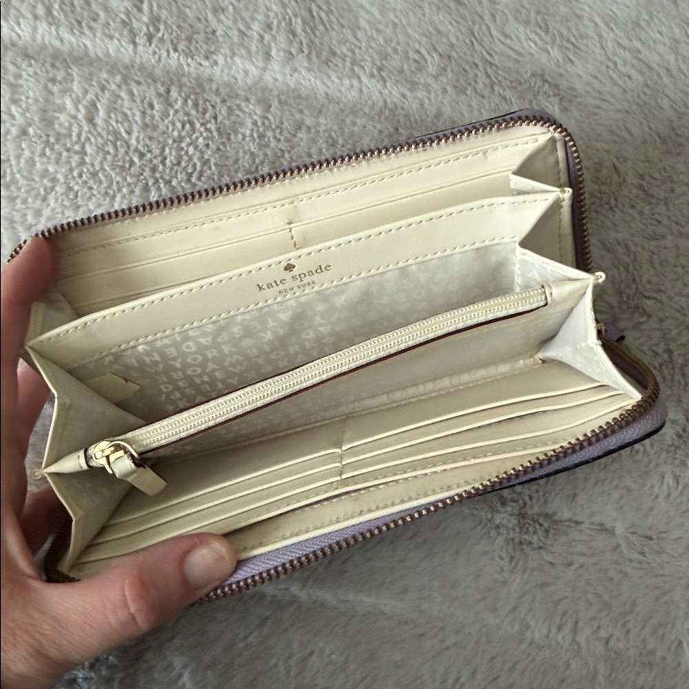 Kate Spade New York Women’s Lavender Zip Around Wallet - Picture 9 of 13
